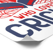 Just A Boy Who Loves Cricket - Funny Cricket Playe ポスター (角)