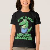 Just A Boy Who Loves Crocodiles トライブレンドTシャツ (正面)