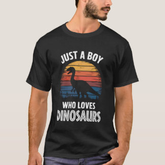Just A Boy Who Loves Dinosaurs Fossil Hunter Kids Tシャツ