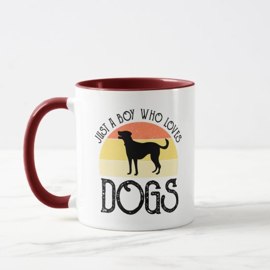 Just A Boy Who Loves Dogs マグカップ (左)
