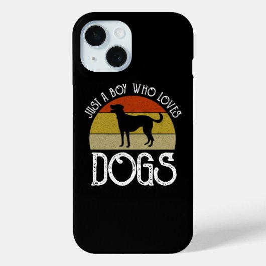 Just A Boy Who Loves Dogs Case-Mate iPhoneケース (裏面)