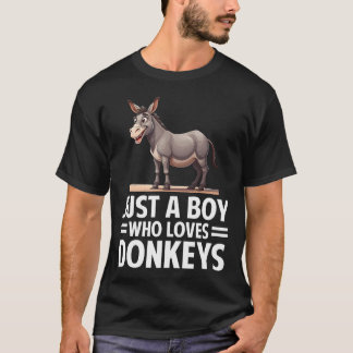 Just A Boy Who Loves Donkeys Birthday Party Kids B Tシャツ