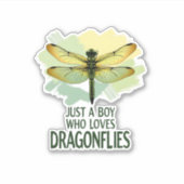 Just a Boy who loves Dragonflies. Dragonflies Drag シール (正面)
