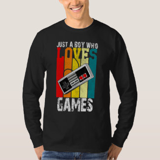Just A Boy Who Loves Gaming  Video Game Player 1 Tシャツ