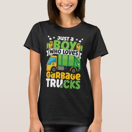 Just A Boy Who Loves Garbage Trucks for Toddler Bo Tシャツ (正面)