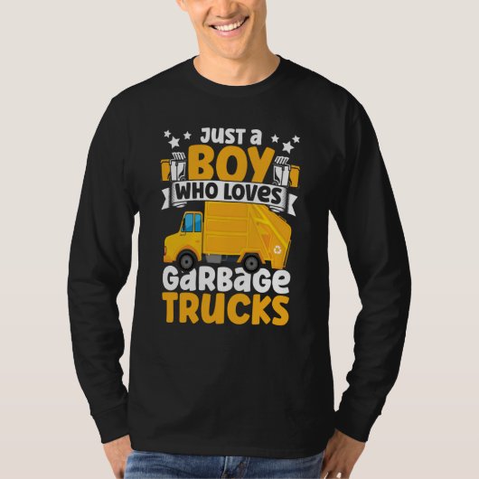 Just A Boy Who Loves Garbage Trucks for Toddler Bo Tシャツ (正面)