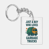 Just a Boy Who Loves Garbage Trucks Kids           キーホルダー (正面左)