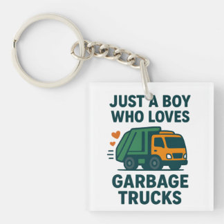 Just a Boy Who Loves Garbage Trucks Kids           キーホルダー