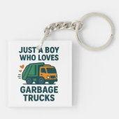 Just a Boy Who Loves Garbage Trucks Kids           キーホルダー (裏面)