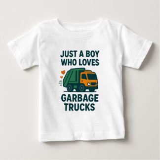 Just a Boy Who Loves Garbage Trucks Kids           ベビーTシャツ