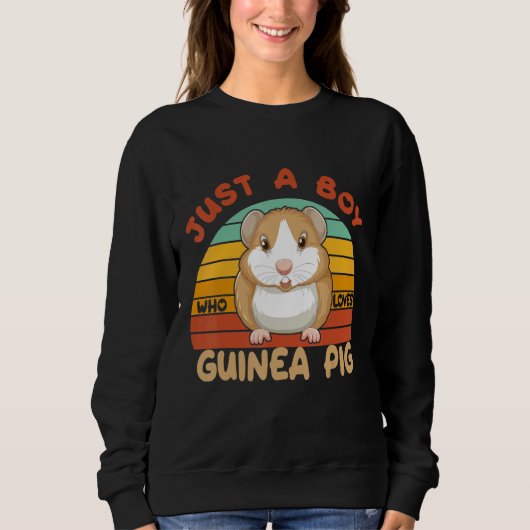 Just A Boy Who Loves guinea Pig Wild Guinea Pigs G スウェットシャツ (正面)