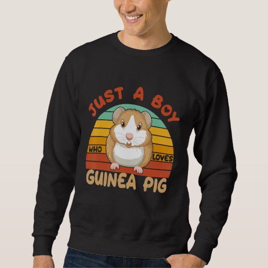 Just A Boy Who Loves guinea Pig Wild Guinea Pigs G スウェットシャツ (正面)