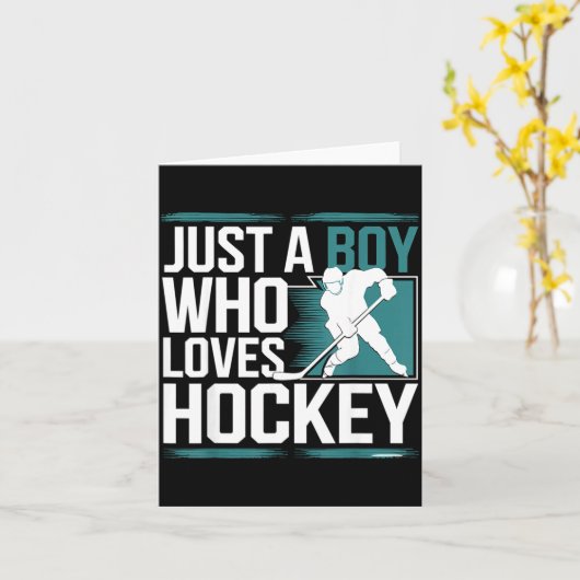 Just A Boy Who Loves Hockey  カード (黄色い花)