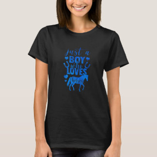 Just A Boy Who Loves Horses Equestrian Show Jumpin Tシャツ