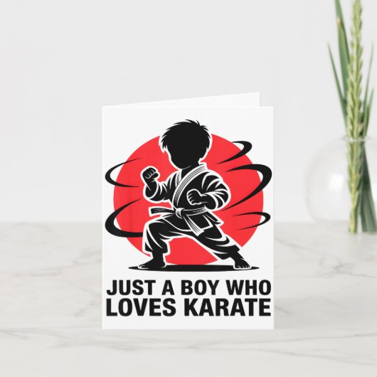 Just A Boy Who Loves Karate Martial Arts Karate Lo カード (正面)