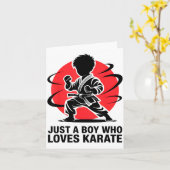 Just A Boy Who Loves Karate Martial Arts Karate Lo カード (黄色い花)