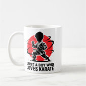 Just A Boy Who Loves Karate Martial Arts Karate Lo コーヒーマグカップ (左)