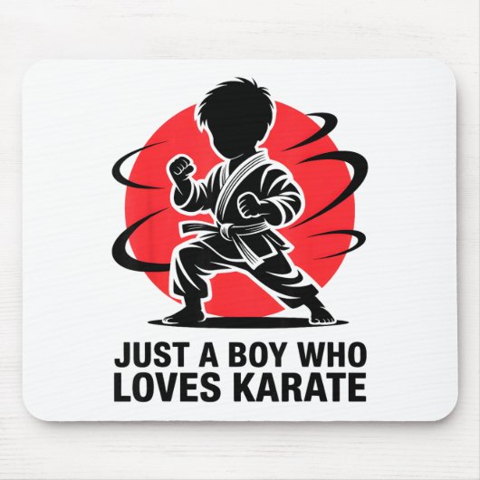 Just A Boy Who Loves Karate Martial Arts Karate Lo マウスパッド (正面)