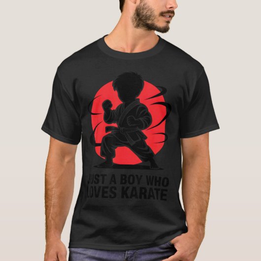 Just A Boy Who Loves Karate Martial Arts Karate Lo Tシャツ (正面)