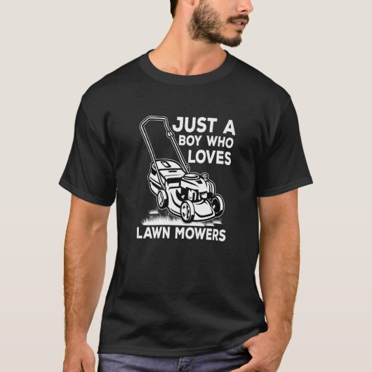Just a Boy who loves Lawn Mowers Harvest農業B Tシャツ (正面)
