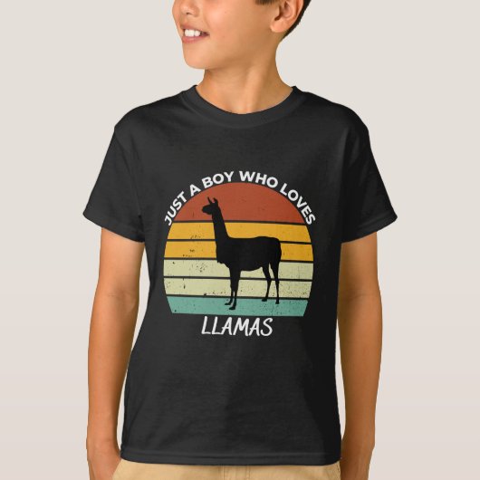 Just a boy who loves llamas tシャツ (正面)