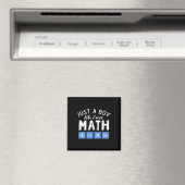 Just A Boy Who Loves Math Algebra Funny Mathematic マグネット (インサイチュ (食洗機))