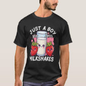 Just A Boy Who Loves Milkshakes Tシャツ (正面)