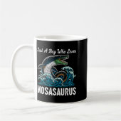 Just A Boy Who Loves Mosasaurus  コーヒーマグカップ (左)