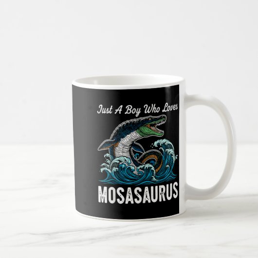 Just A Boy Who Loves Mosasaurus  コーヒーマグカップ (右)