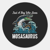 Just A Boy Who Loves Mosasaurus  ラウンドシール (正面)