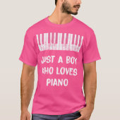 Just A Boy Who Loves Piano Tシャツ (正面)