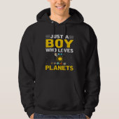Just A Boy Who Loves Planets I Astronomy パーカ (正面)