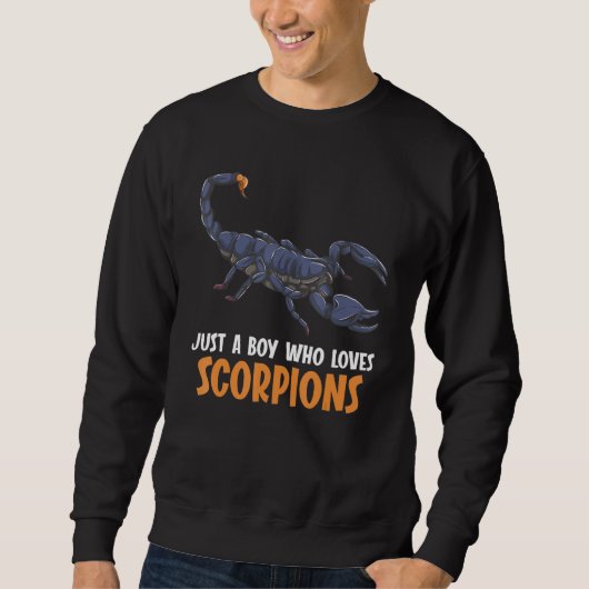 Just a boy who loves Scorpions Scorpion スウェットシャツ (正面)