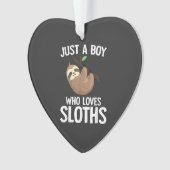 Just A Boy Who Loves Sloths Boys Toddler Sloth Lov オーナメント (正面)