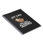Just A Boy Who Loves Sloths Boys Toddler Sloth Lov ノートブック (右側)