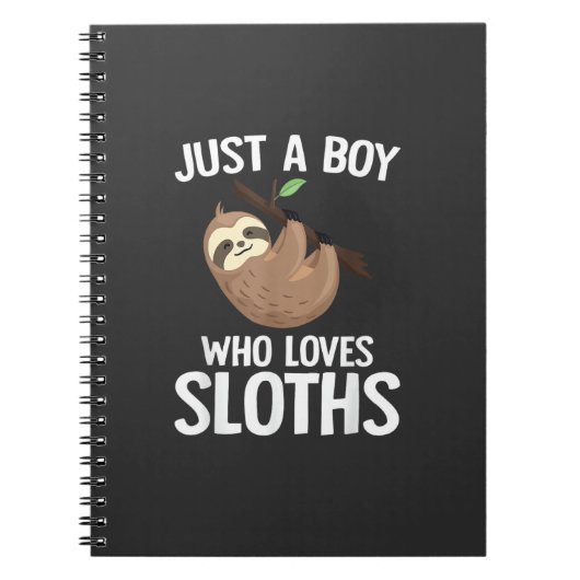 Just A Boy Who Loves Sloths Boys Toddler Sloth Lov ノートブック (正面)