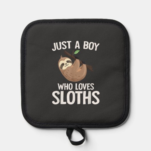 Just A Boy Who Loves Sloths Boys Toddler Sloth Lov 鍋敷き (正面)