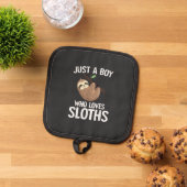 Just A Boy Who Loves Sloths Boys Toddler Sloth Lov 鍋敷き (トップダウン)