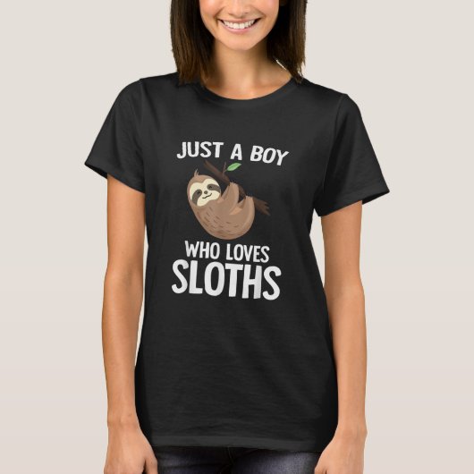 Just A Boy Who Loves Sloths Boys Toddler Sloth Lov Tシャツ (正面)