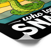 Just A Boy Who Loves Snakes Funny Snake Reptile Ki ポスター (角)