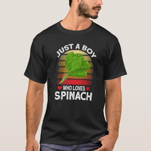 Just A Boy Who Loves Spinach Premium Tシャツ (正面)