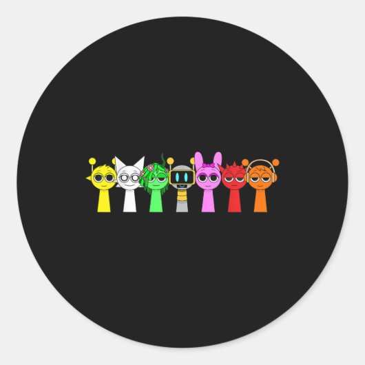 Just A Boy Who Loves Sprunky Funny Sprunky Game  ラウンドシール (正面)