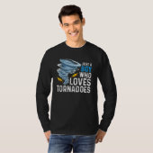 Just A Boy Who Loves Tornadoes Storm Weather Chase Tシャツ (正面フル)