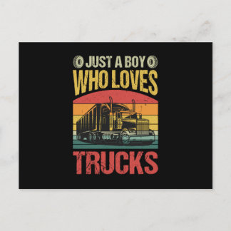 Just a Boy Who Loves Trucks ポストカード
