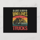 Just a Boy Who Loves Trucks ポストカード (正面)