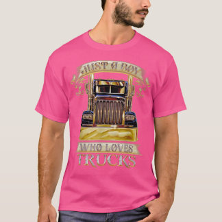 Just A Boy Who Loves Trucks 1386 Tシャツ