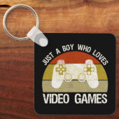 Just A Boy Who Loves Video Games キーホルダー (正面)