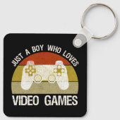 Just A Boy Who Loves Video Games キーホルダー (裏面)