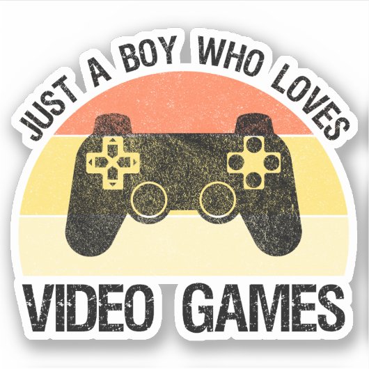 Just A Boy Who Loves Video Games シール (正面)