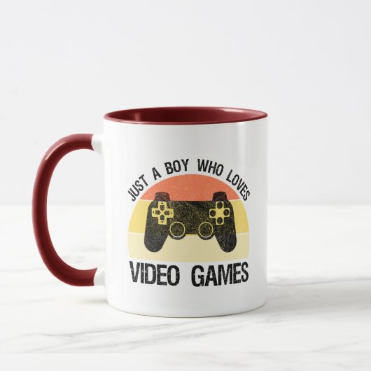 Just A Boy Who Loves Video Games マグカップ (左)